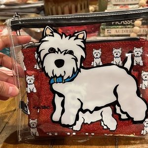 Marc Tetro Westie Cosmetic Bags NWT